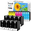 Yowell 20x cartucce d'inchiostro 13XL compatibili con Epson T1301 T1302 T1303 T1304 per Stylus SX525WD SX535WD SX620FW Office B42WD BX925FWD BX635FWD Workforce WF-3520DWF WF-7525 WF-7015