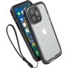 Catalyst - Cover Impermeabile e Antiurto Protezione Totale, custodia resistente alle cadute, alta protezione per iPhone 14 Pro Max - retro trasparente e bordo rinforzato in gomma nero