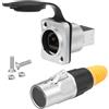 QIANRENON CAT6 RJ45 Outdoor impermeabile Connettore di rete RJ45 8P8C Pannello adattatore di montaggio femmina + cavo Ethernet RJ45 impermeabile protezione IP65, schermato, per reti LED da esterno
