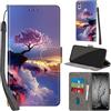PHINIENLAND Cover per Huawei P Smart 2019 Case PU Pelle Custodia [Kickstand] [Chiusura magnetica] [Slot per Schede], Portafoglio Flip Custodia per Honor 10 Lite,Montagna