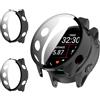 Haofun 2 Pezzi Cover per Garmin Forerunner 970/ Forerunner 570 47mm, con 9H HD Ultra Vetro Temperato Pellicola Protettiva, PC Protettiva Custodia, Protezione Completa - Nero