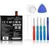 SwarKing Batteria di ricambio compatibile con LG Google Nexus 5 LG D820 D821 BL-T9 con toolkit