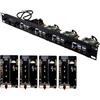 GeeekPi Supporto rack 1U da 19 per Raspberry Pi 5, con 4 adattatori SSD PCIe a M.2 NVMe, display OLED, può contenere fino a 4 schede Raspberry Pi 5, compatibile con server rack da 19