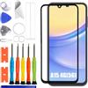 ERYNK Per Samsung Galaxy A15 4G (5G) SM-A155F, SM-A155F/DSN, SM-A155M SM-A155M - Set di riparazione in vetro frontale [con adesivo OCA] [senza schermo LCD