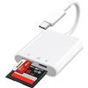 Luonanava Lettore Schede SD USB C, Adattatore Scheda SD USB C per SD/Micro SD, Adattatore Schede Memoria Fotografica, SD Card Reader for iPhone 17 16 15/iPad/MacBook/Android, Ricarica Simultanea, Plug and Play