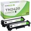 Kineco 2 Toner TN2420 TN2410 compatibili per Brother HL-L2350DW HL-L2370DN HL-L2375DW HL-L2310D MFC-L2710DW Confezione doppia 2x 3.000 pagine