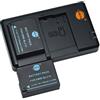 DSTE DE DMW-BLC12 BLC12E (2 pezzi) Batteria di ricambio ricaricabile e doppio caricatore compatibile con BP-DC12, Sigma BP-51, V-LUX4, DMC GX8 G85 G7 FZ2000 FZ2500 FZ1000 FZ200 FZ300, Leica Q