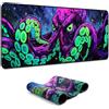 Simpkeely Blacklight Octopus Gaming Mouse Pad - Tappetino per mouse da gioco con tentacoli di Kraken reattivi ai raggi UV, neon che si illumina al buio, impermeabile, con base in gomma antiscivolo