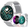 SGDDFIT Smartwatch da donna HD da 1,27, con funzione telefonica, orologio sportivo con chiamate Bluetooth, orologio fitness con monitor della frequenza cardiaca, contapassi, IP68, impermeabile, per iOS
