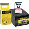 PATONA NP-FV100 Batteria per Sony NP-FV90 NP-FV70 NP-FV50 NP-FV30 2700mA