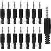 Greluma 15 PZ 3.5mm TRRS sostituzione riparazione spina jack,4 poli stereo 1/8 spina maschio,3.5mm tipo saldatura connettore cavo audio per cuffie/auricolari/microfono cavo riparazione fai da te