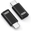 Seminer Adattatore da USB C a Lighting (2 Pack), Adattatore USB-C PD da 35W, Adattatore da Lighting Femmina a USB Tipo C Compatibile con iPhone Serie 15 iPad pro Macbook Galaxy Note S9 S23 (Nero)