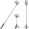 H.May Bastone Selfie Treppiede, 100CM Asta Selfie Stick Treppiede per Telefono Extra Lungo con Telecomando Staccabile Compatibile con iPhone 15/14Pro Samsung Smartphones, Verde