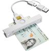 Bawanfa Pro 2 in 1 USB A/C Lettore Smart Card Tessera Sanitaria,Lettore Schede Firma Digitale, Plug&Play, Supporto Carta Nazionale dei Servizi(CNS), Tessera Sanitaria(TSN), Lecteur Carte Puce Pour Windows