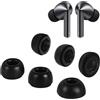 Aiivioll Galaxy Buds3 Pro Silicone Earblugs 6pcs （S/M/L） Galaxy Buds3 Pro Shos Sostitucement Ushings (Black)