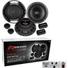 Renegade RX6.2C kit sistema a 2 vie da 6,5 165 mm 16,50 cm di diametro 100 watt rms 200 watt max woofer tweeter crossover auto 4 ohm nero, a coppia + 3 adesivi omaggio