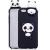 DasKAn Cartoon Custodia per iPhone X/XS,Moda Carino 3D Frutta Animale Bambola Disegno Indietro Cover AntiGraffio Flessibile Morbido TPU Silicone Protettivo Custodia per iPhone X/XS,Panda Nero