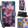 PHINIENLAND Cover per Xiaomi Redmi Note 11 Pro 5G custodia portafoglio Fiori | 3 scomparti carte, 1 tasca banconote, Chiusura magnetica, Supporto, Pelle PU flip cover per Redmi Note 11 Pro