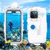 PULUZ Custodia per iPhone 15 Pro Max/ 15 Plus/ 14 Plus/ 14 Pro Max / 13 Pro Max / 12 Pro Max / 11 Pro Max, subacquea impermeabile nuoto snorkeling surf per foto e video(non per iso26)