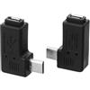 Cablecc 2 connettori lunghi 9 mm 90 gradi angolo sinistro e destro Micro USB 2.0 5 pin maschio a femmina adattatore di estensione Cablecc