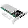 Euqvos PCIe Ethernet Network Card for Intel E810-CQDA2 E810-CAM2 Chipset PCIe 4.0 x16 100Gb Dual Port QSFP28 LAN Card Support Windows Server/Windows/Linux/VMware/ESX