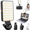 TINGJS Luce Selfie per Telefono Luce Video 128 LED Luce Fotografica 3000K-6500K CRI 95+ per Fotocamera DSLR Foto Illuminazione Videoconferenza Laptop Vlog