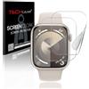 TECHGEAR Confezione da 2 pellicole protettive per Apple Watch 45 mm Serie 9 8 7 e 44 mm Serie 6 5 4 SE 3 SE 2 SE 1 [Protezione dello schermo completa] [HD] [Rinforzata] [Senza bolle] Pellicola