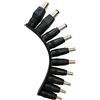 Liwinting adattatore di alimentazione universale da 10 pezzi 5,5x2,1 mm connessione CC a 10 adattatori a spina Adattatore a spina cava CC per laptop e notebook