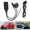 Kuuleyn Adattatore audio wireless, ABS 18 pin MFD2 RNS2 Adattatore Bluetooth Radio Cavo Aux wireless adatto per Seat Altea Leon Toledo