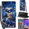 PHINIENLAND Cover per Samsung Galaxy A7 2018 Case PU Pelle Custodia [Kickstand] [Chiusura magnetica] [Slot per Schede], Portafoglio Flip Custodia per Samsung A7 2018,Rose blu
