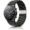 ZoRoll 22mm Cinturino per Xiaomi Watch S4/Redmi Watch 5 Active/5 Lite/Xiaomi Watch S3/Watch 2/2 Pro, Nylon Intrecciato Regolabile Cinturino per Garmin Forerunner 265/Venu 3 - Nero Verde
