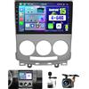 Hikity 8 Core 4G+64G Hikity Android 15 Autoradio per Mazda 5 2005-2010 con Wireless Carplay Android Auto, 9 Pollici IPS Touch Screen con Navigatore GPS Bluetooth WiFi FM/RDS DSP Retrocamera