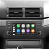 RUXYAXFOL Autoradio con schermo e sistema Linux compatibile con BMW E46 | CarPlay e Android Auto wireless integrati | Supporta AM/FM/RDS | Con DSP/USB/Bluetooth/Microfono | 7 pollici Touchscreen