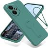 Wousunly Compatibile con Cover per Honor 400 Silicone con Cordino Antiurto, Custodia per Honor 400 Sottile con Supporto Protezione Case (verde)