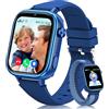 Oliimptek 4G Smartwatch Bambini, Orologio Smartwatch Bambini con GPS, Videochiamate, Chat Vocale, SOS, modalità Scuola, Contapassi, Sveglia, Giochi, Smart Watch Regalo per Ragazzi e Ragazze, Blu