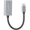 Dilwe Scheda di acquisizione video USB C da HDMI a Type C 4K 1080P, Game Live Silver Grey Drive Z29A, scheda di acquisizione video per telefoni cellulari, console di gioco, set-top