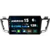 Generic SXAUTO [6GB+128GB] Android 12 IPS Autoradio Per Toyota RAV4 (2013-2018) - Senza fili CarPlay/Android Auto - Telecamera + MIC - DSP DAB Fast-boot BT 4G Volante WiFi 360-Camera AHD - 2 Din 10.1 Pollici
