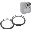 PULUZ 2 protezioni per lenti compatibili con GoPro Max, copertura protettiva in PC HD antipolvere antigraffio, accessori per copriobiettivo Go Pro Max