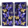 KENHONER Custodia per Samsung Galaxy A18/ A17/ A26 5G, Farfalla | Portafoglio Pelle PU, Magnetica, Resistente Agli Urti, Scomparto Carte Credito, Pieghevole, Flip Libro, Motivo