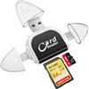 DAJASD Lettore di schede SD TF universale 4 in 1, lettore di schede SD/Micro SD, lettore di schede micro SD, lettore di schede ad alta velocità, lettore di schede di memoria per Android Phone PC