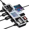 DOCKCASE Smart Hub USB C Docking Station 10 in 1, Doppi HDMI 2.1 e 2.0 4K@60Hz, PD 3.0 100W, Ethernet RJ45, 2*USB 3.2（10Gbps）/2.0, Lettore di Schede UHS-II SD/TF,Dock USB-C per MacBook Pro/Air
