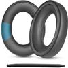 YunYiYi Cuscinetti auricolari di ricambio Compatibile con Sennheiser HD598, HD598CS, HD560S, HD598SE, HD620S, HD518, HD599, HD569, HD579, HMEC 250, con pelle proteica (nero PL)