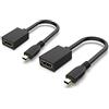 GANA Cavo Micro HDMI a HDMI, Adattatore Micro HDMI Maschio a HDMI Femmina Supporta 4K, 3D,Full HD,ARC Compatibile con gopro,Tablet, Fotocamera - 2 Pack