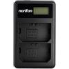 Norifon NP-FZ100 Doppio Canale LCD USB Caricatore per Sony A7 III, A9 | Compatibile con Sony A7 III, A7R III, A9