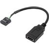 chenyang USB 2.0 9 pin maschio a USB 3.1 tipo E Key-A femmina pannello frontale femmina a 9 pin scheda madre cavo di prolunga da 0,49 piedi