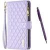 TOUCASA Cover per Xiaomi Redmi Note 11 / Redmi Note 11S, Vintage PU Chiusura Tasca con Cerniera Slot per Schede Magnetico Funzione Cavalletto con Cinturino da Polso Custodia Flip Antiurto (Viola)