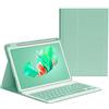 KMXDD Custodia per tastiera per iPad 8a 7a generazione 10,2, Air 3a generazione, iPad Pro da 10,5 pollici, con tastiera Bluetooth rimovibile wireless a colori (verde menta)