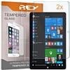REY Pack 2X Pellicola salvaschermo per CHUWI Hi 10X 10.1 - Hi Book PRO - CHUWI HIBOOK, Pellicole salvaschermo Vetro temperato, di qualità Premium Tablet