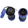 HangTon Weipu SP17 - Spina elettrica impermeabile a 2 pin, maschio femmina, IP68, aviazione circolare, 10 A, 500 V, per esterni AC DC Power