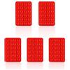 PEUTIER 5pz Supporti a Ventosa per Telefono, Supporto per Telefono Adesivo in Silicone Antiscivolo con 24 Ventose Supporto per Accessori per Telefono Vivavoce per Selfie e Video (Rosso)